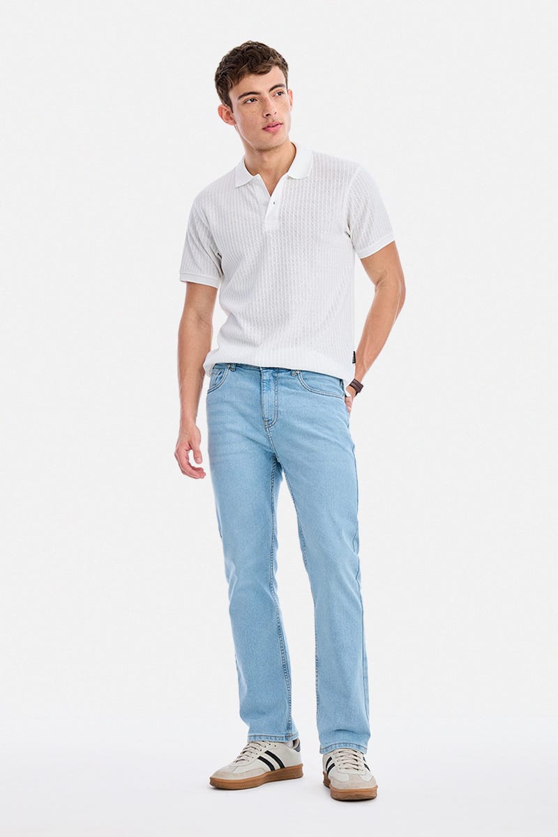 Light Blue Straight Fit Jeans